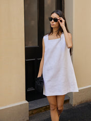 POSSE | Rio Shift Dress in Ivory | The UNDONE