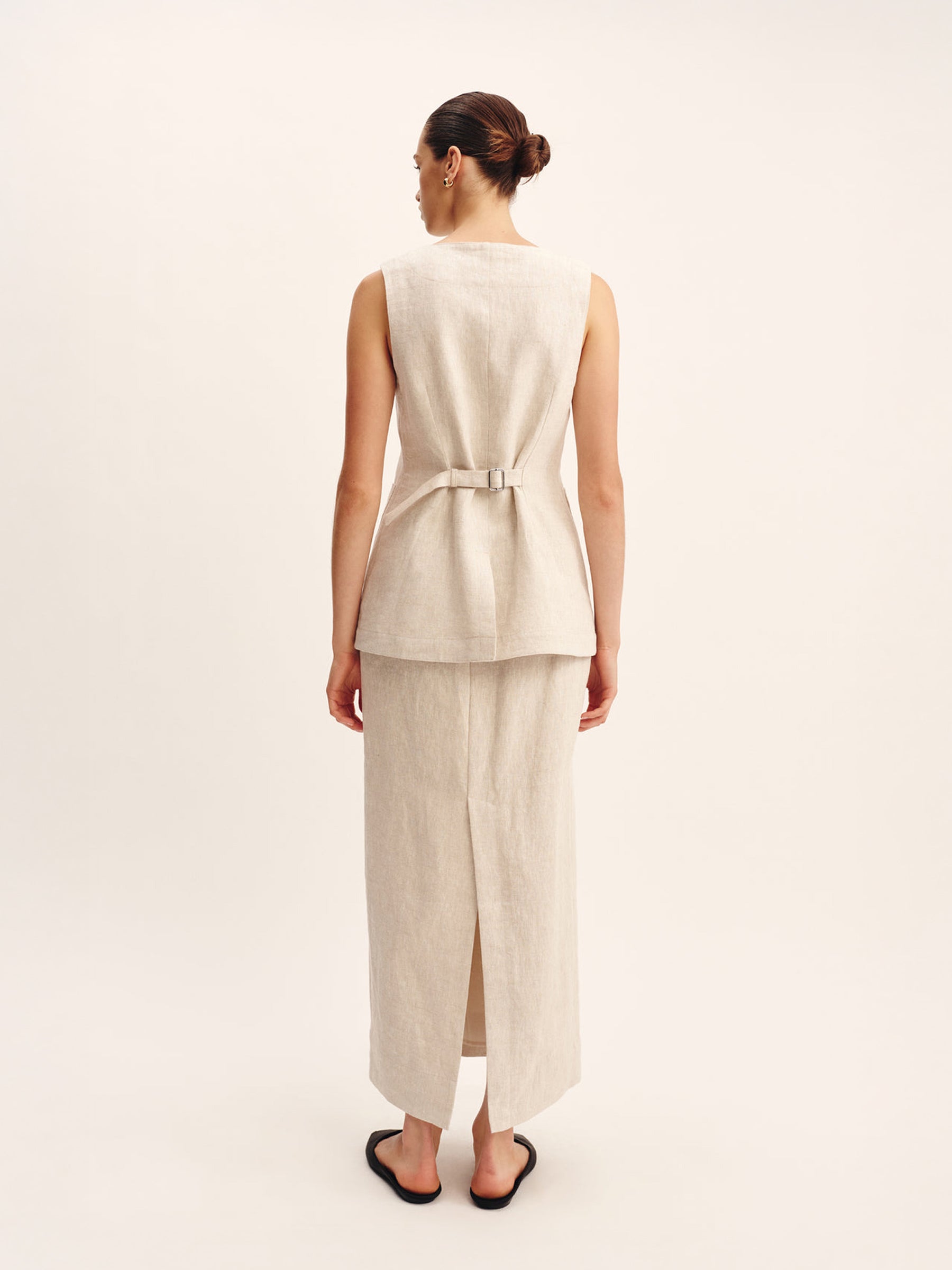 POSSE | Emma Pencil Skirt in Beige Natural | The UNDONE