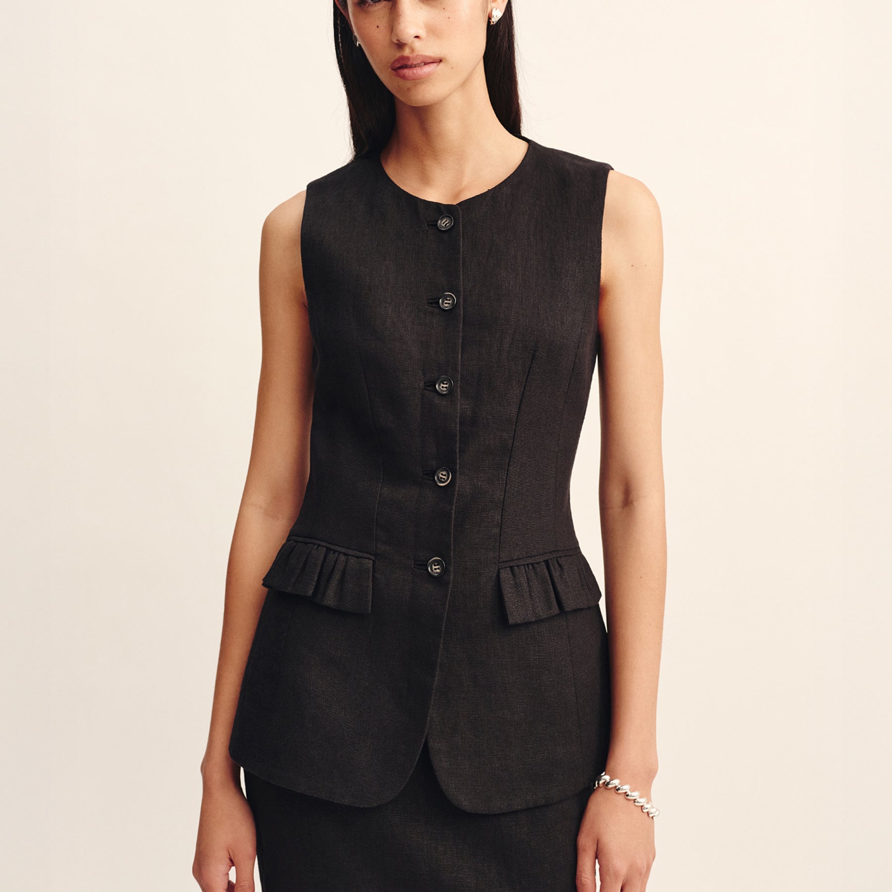 POSSE | Matilda Gilet in Black | The UNDONE