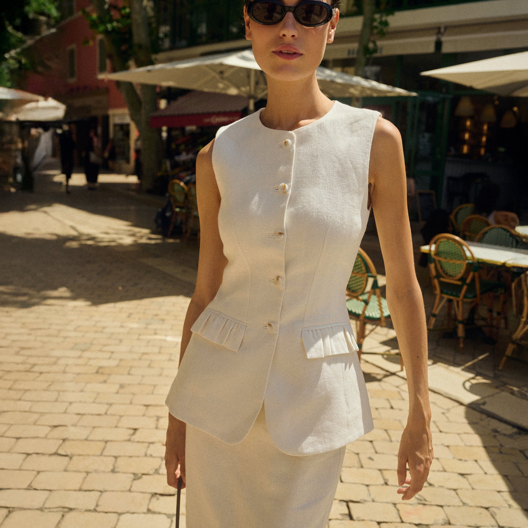 POSSE | Matilda Gilet in Cream | The UNDONE