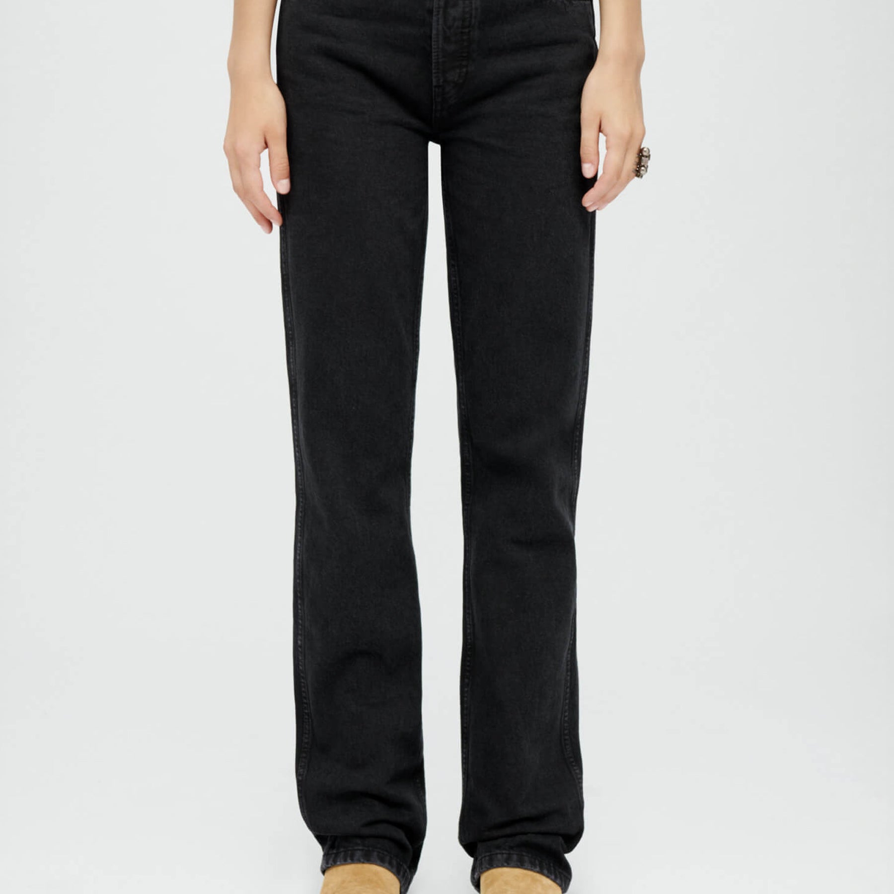 DONE | High Rise Loose Jean in Washed Black | The UNDONE