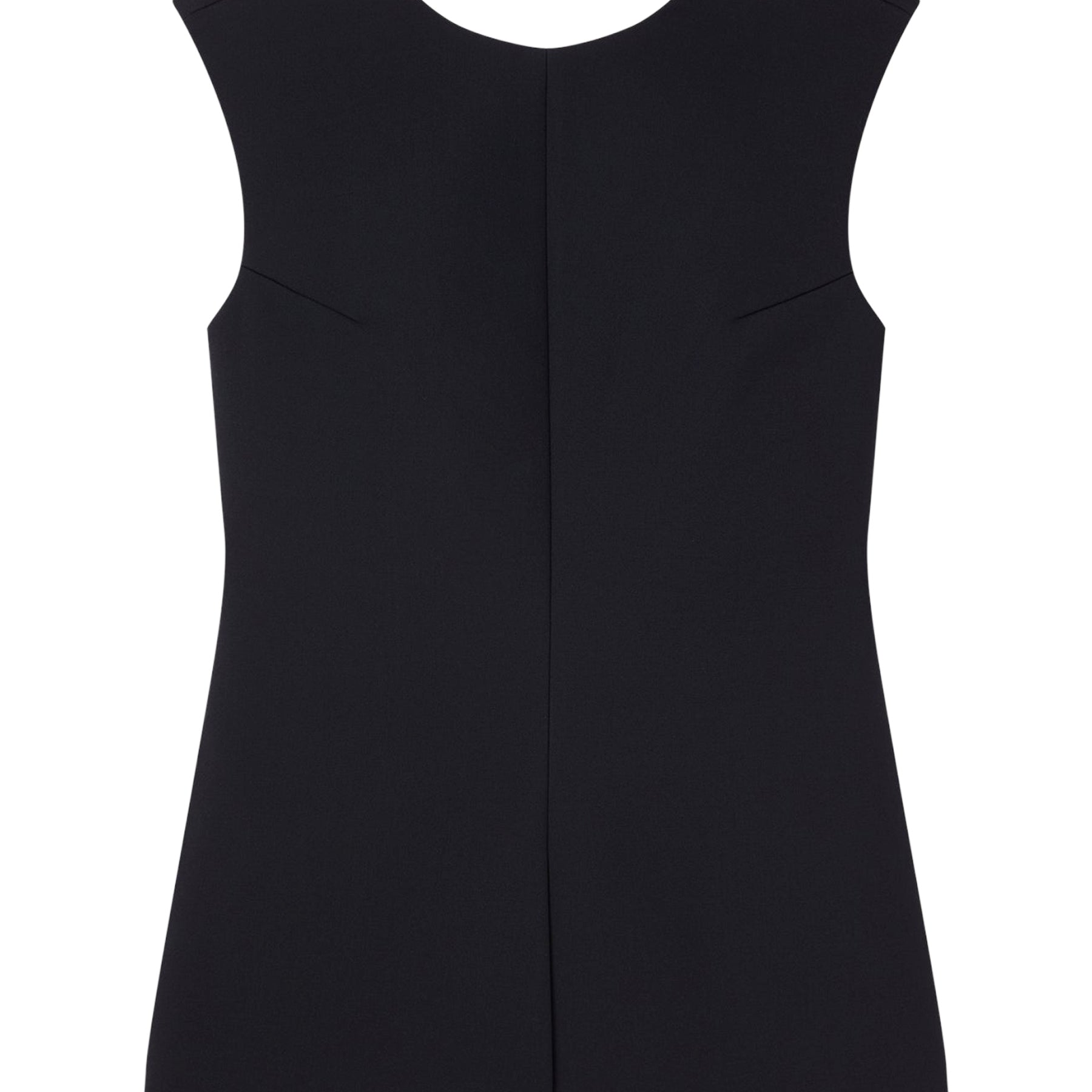 RÓHE | Curved Open Back Top in Black | The UNDONE