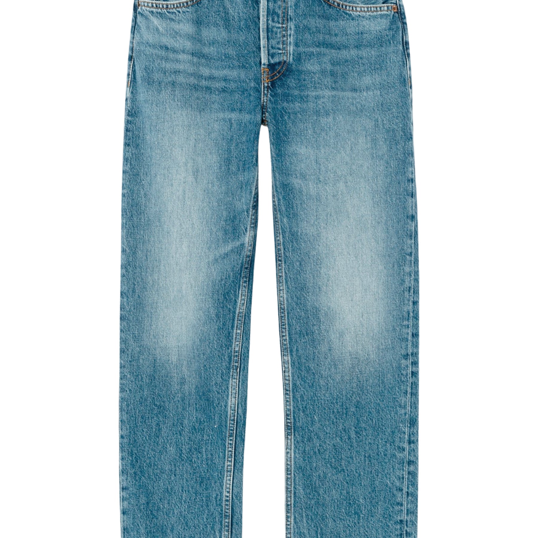 DONE | High Rise Stove Pipe Jean in Medium Vain | The UNDONE