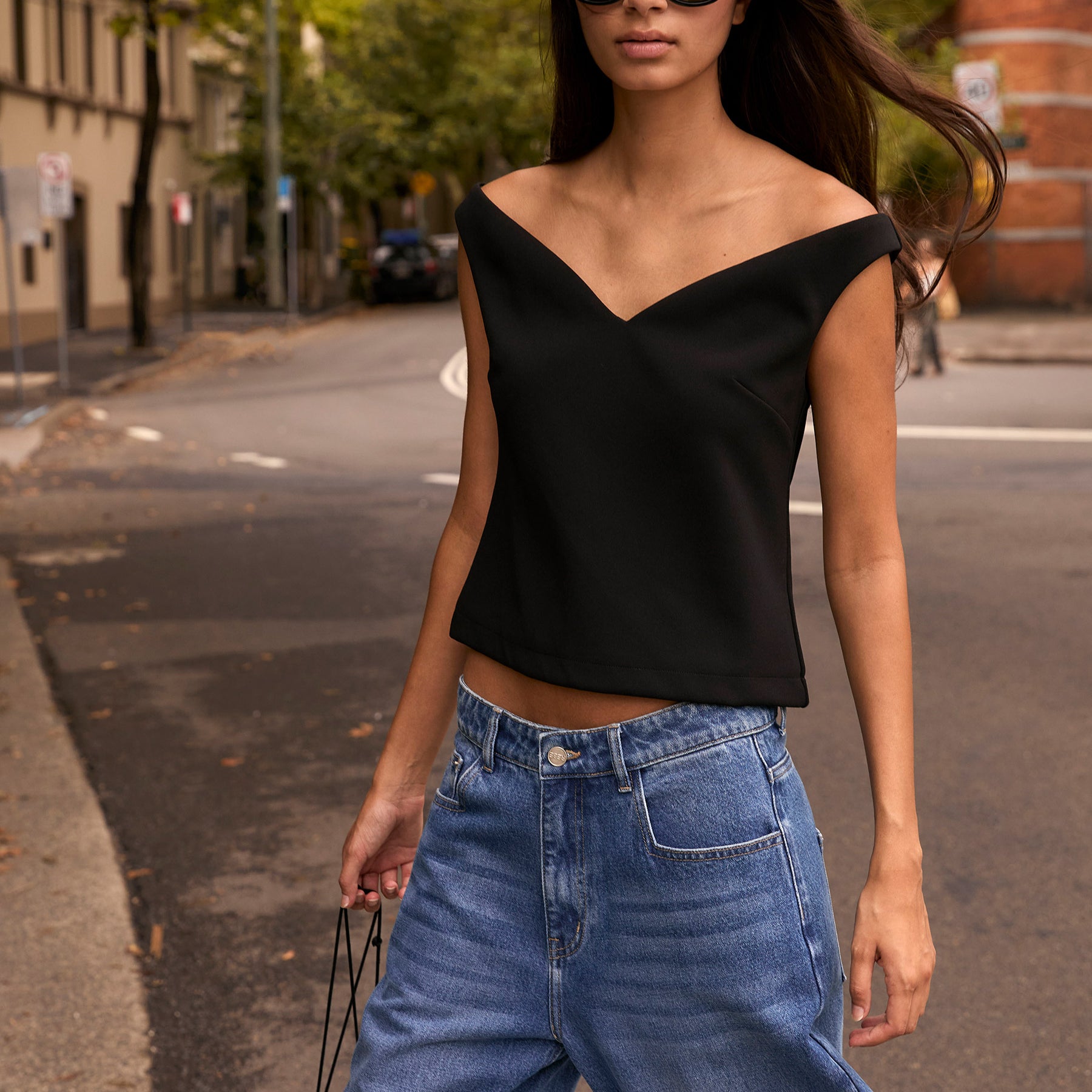 Rebe | Holly Top in Black | The UNDONE