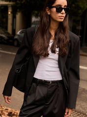 ESSEN | The Classic Belt in Black Croc | The UNDONE