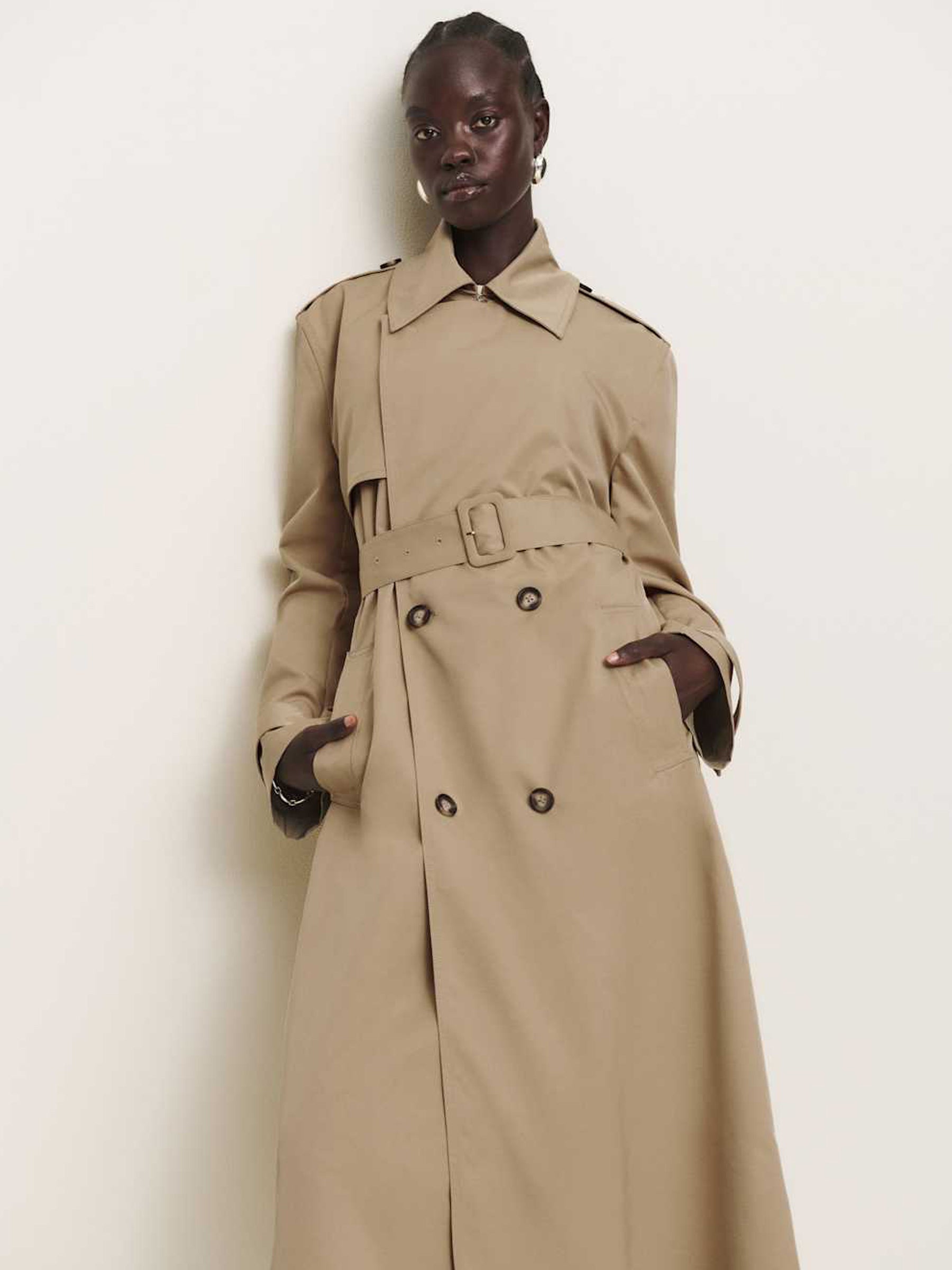Reformation | Matteo Trench in Khaki | The UNDONE