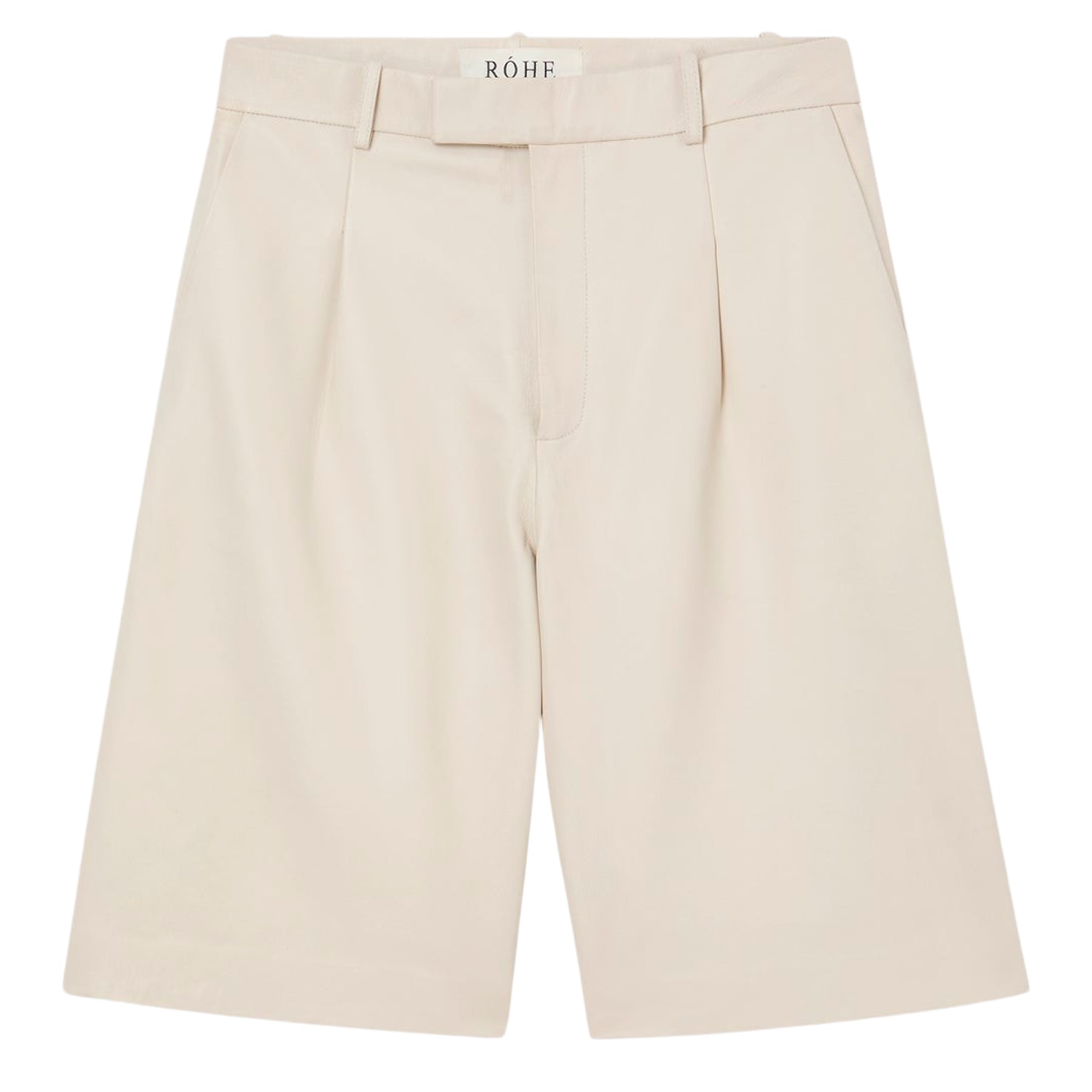 RÓHE | Baggy Fit Denim Shorts in White Ecru | The UNDONE