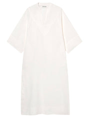 RÓHE | Linen Kaftan Dress in Optic White | The UNDONE