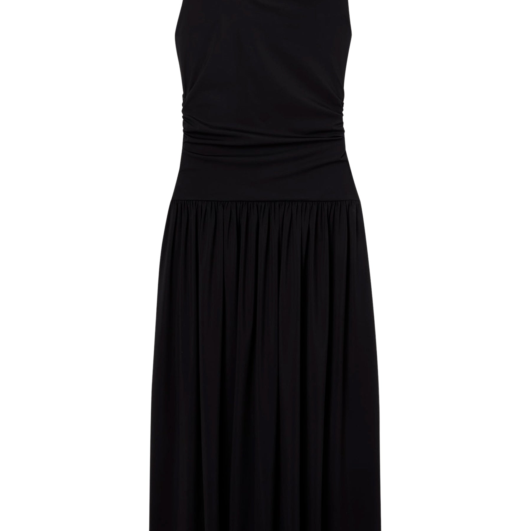 RÓHE | Off Shoulder Light Scuba Dress in Black | The UNDONE