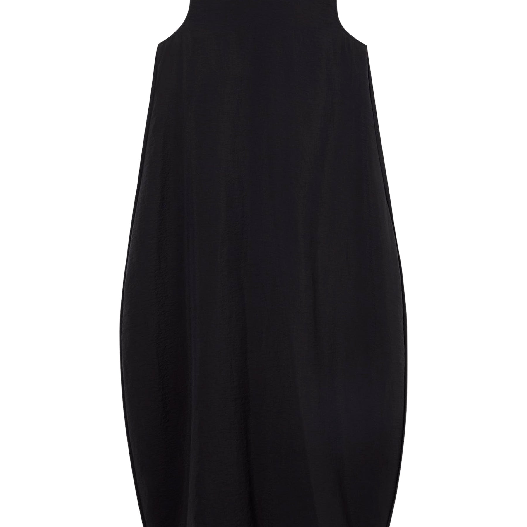 RÓHE | Hammered Silk Shaped Dress in Black | The UNDONE