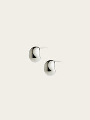 Rylan | Egg Stud Earrings in Silver | The UNDONE
