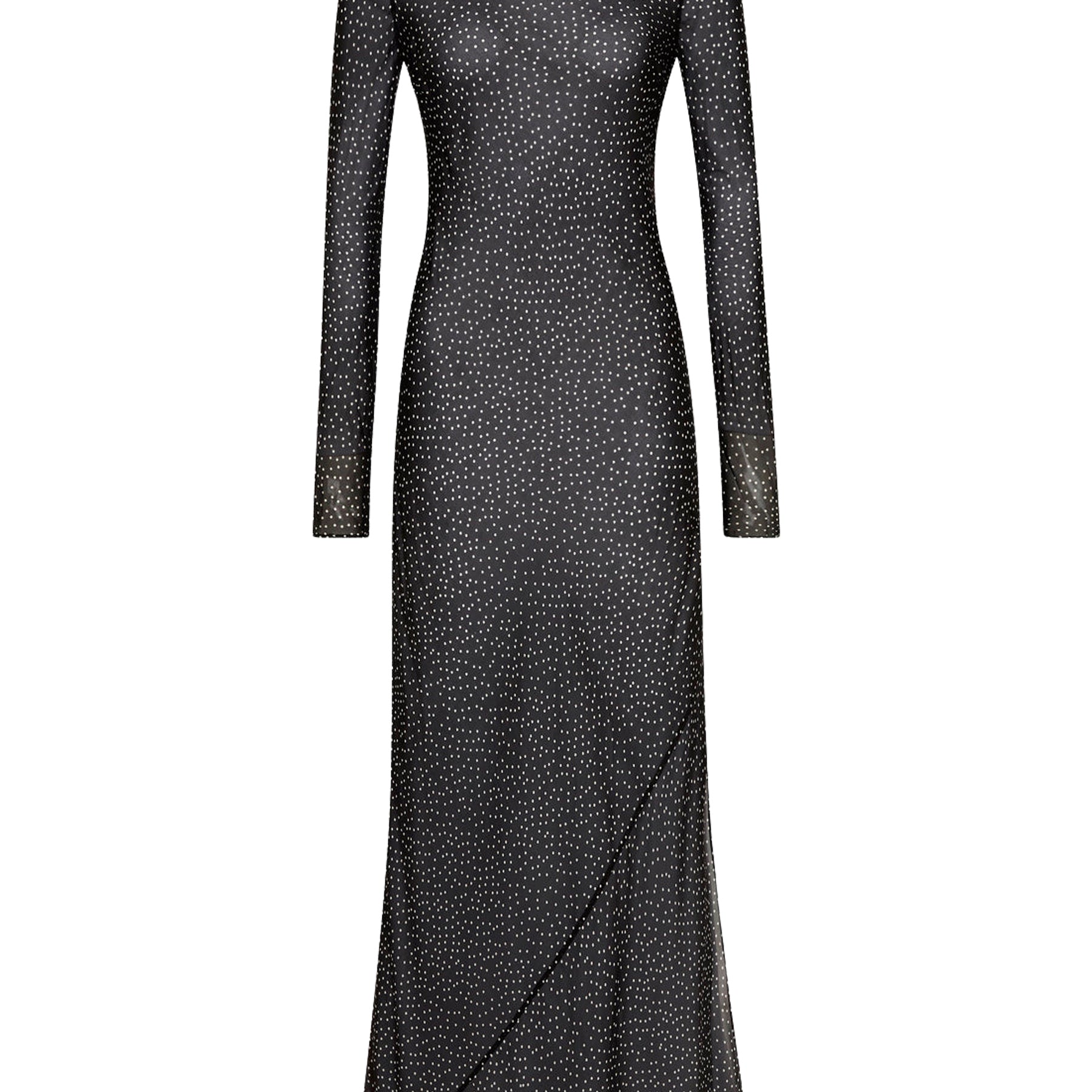 SIR THE LABEL | Lisander Long Sleeve Dress in Polka Dot Nero | The UNDONE