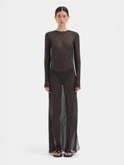 SIR THE LABEL | Lisander Long Sleeve Dress in Polka Dot Nero | The UNDONE