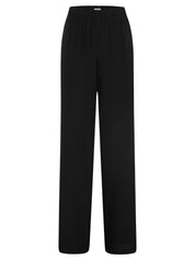 SAINT | Silk Elastic Waist Pant in Black | The UNDONE
