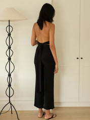 SAINT | Silk Halterneck Top in Black | The UNDONE