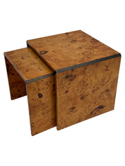 Secondi | Italian Burr Wood Nest of Tables | The UNDONE