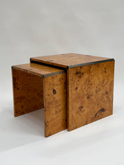 Secondi | Italian Burr Wood Nest of Tables | The UNDONE