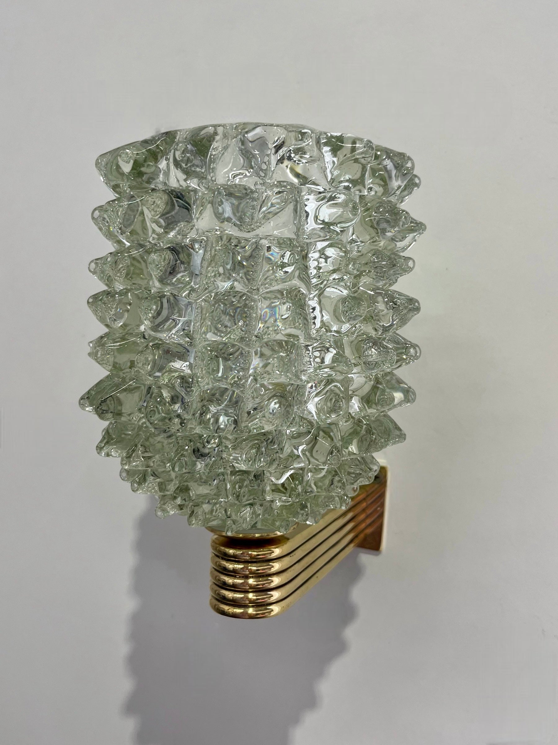 Secondi | Pale Green Murano Rostrato Wall Light by Barovier | The UNDONE