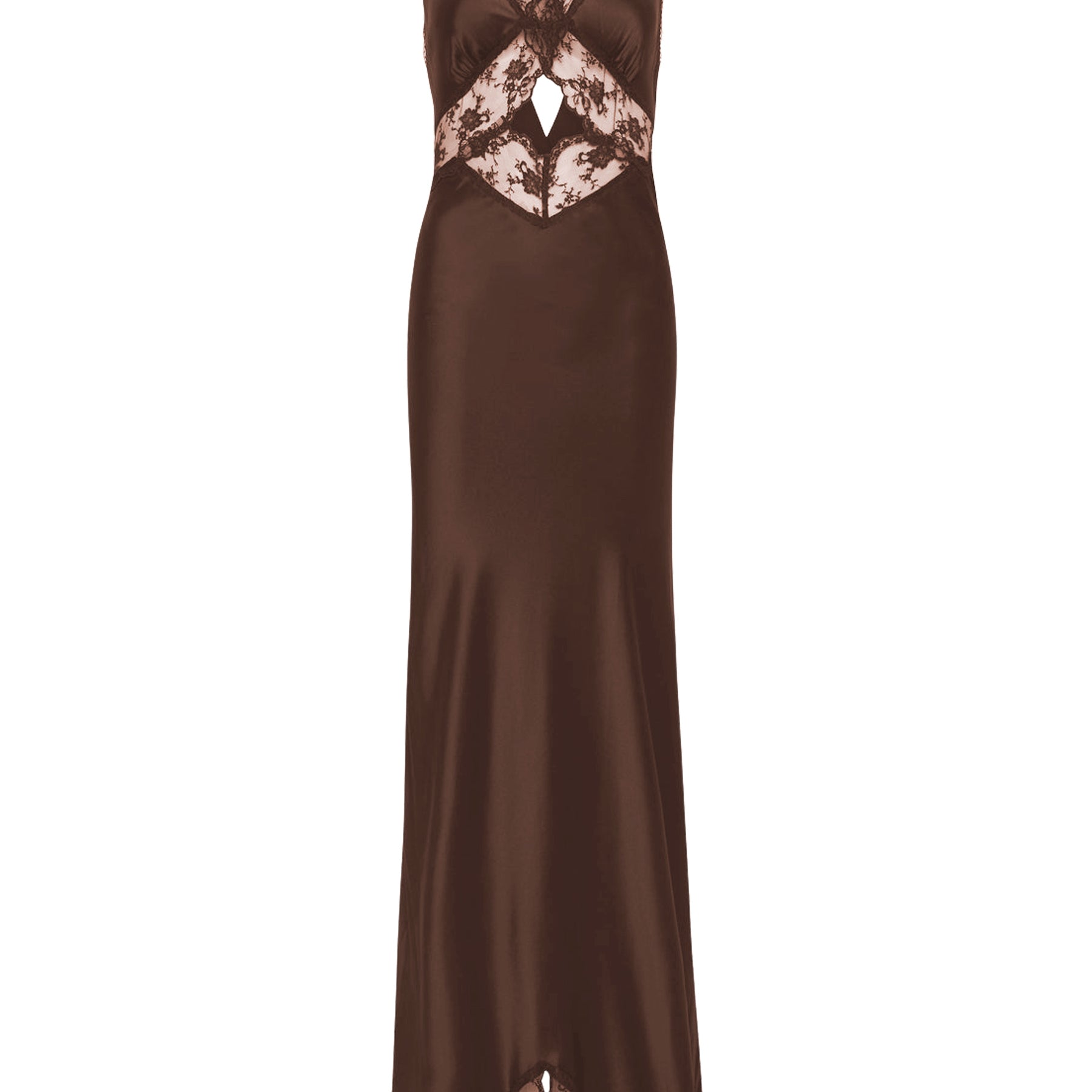 SIR THE LABEL | Aries Cut Out Gown in Chocolate Brown | The UNDONE