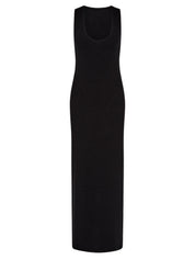SIR THE LABEL | Chiara Scoop Neck Dress in Black | The UNDONE