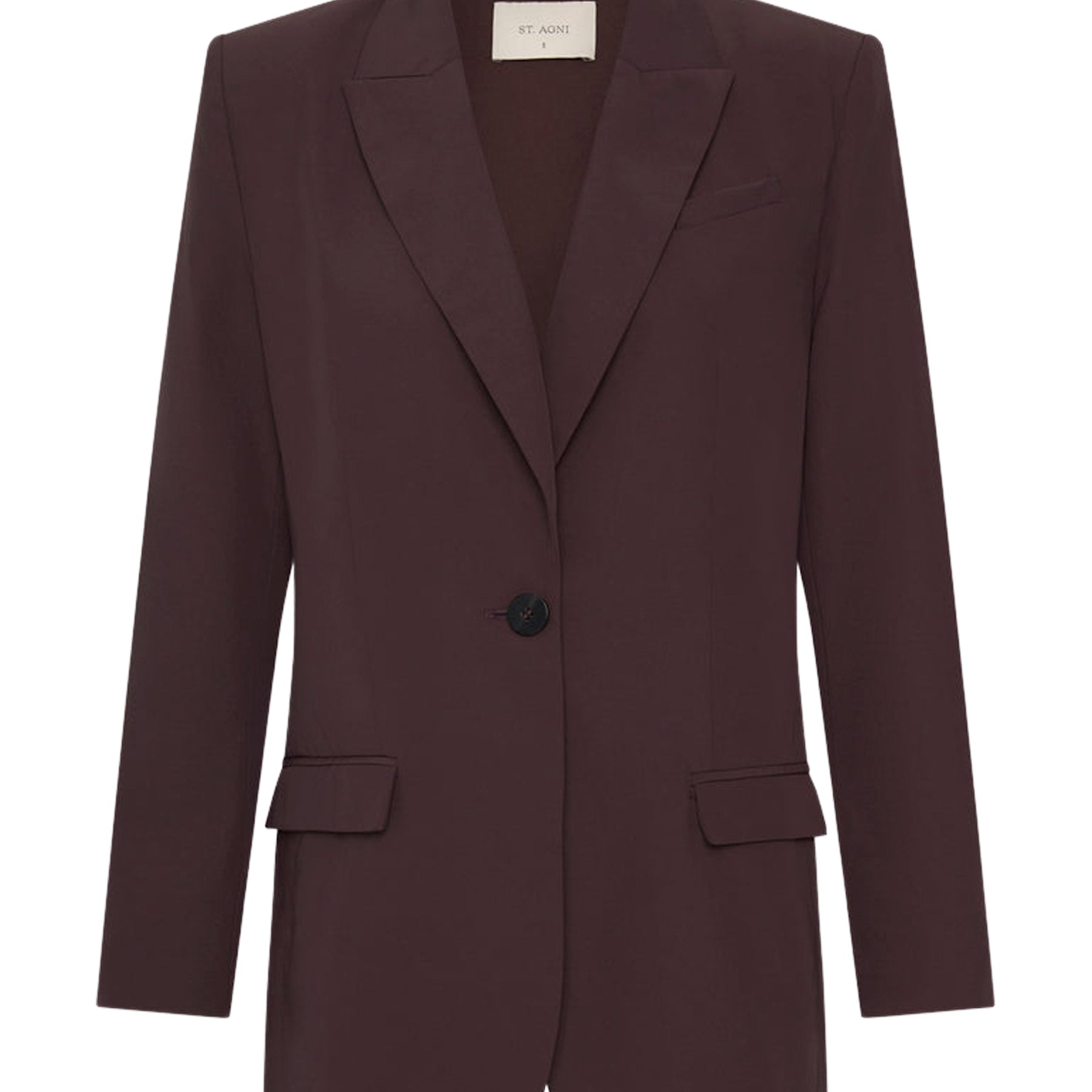 St. Agni | Classic Blazer in Burgundy Port | The UNDONE