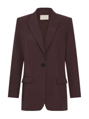 St. Agni | Classic Blazer in Burgundy Port | The UNDONE