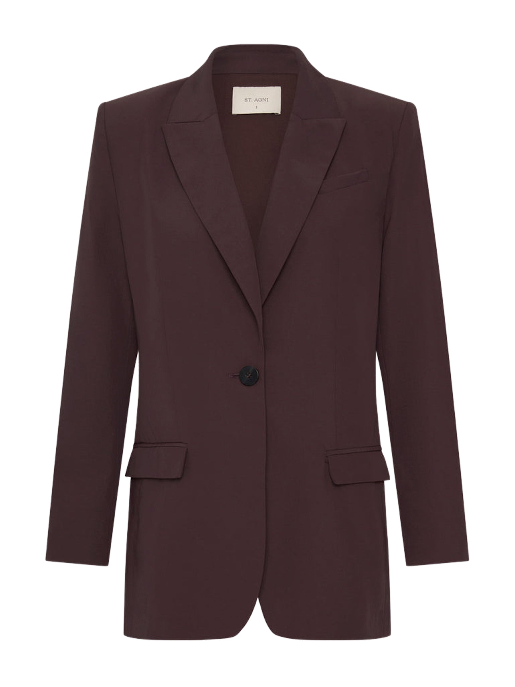 St. Agni | Classic Blazer in Burgundy Port | The UNDONE