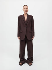 St. Agni | Classic Blazer in Burgundy Port | The UNDONE