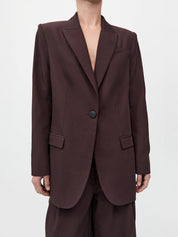 St. Agni | Classic Blazer in Burgundy Port | The UNDONE