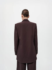 St. Agni | Classic Blazer in Burgundy Port | The UNDONE