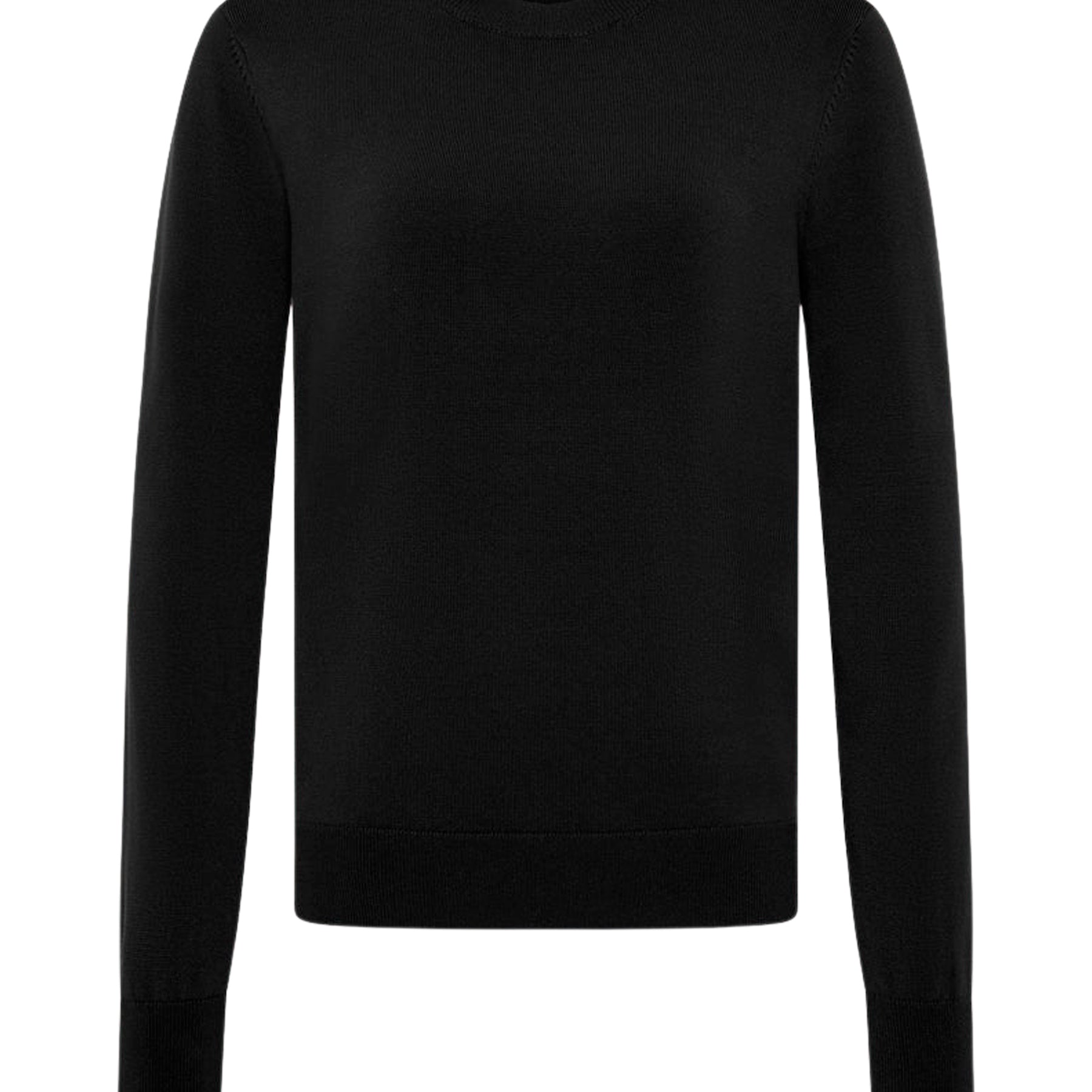St. Agni | Classic Crew Neck Sweater in Black | The UNDONE