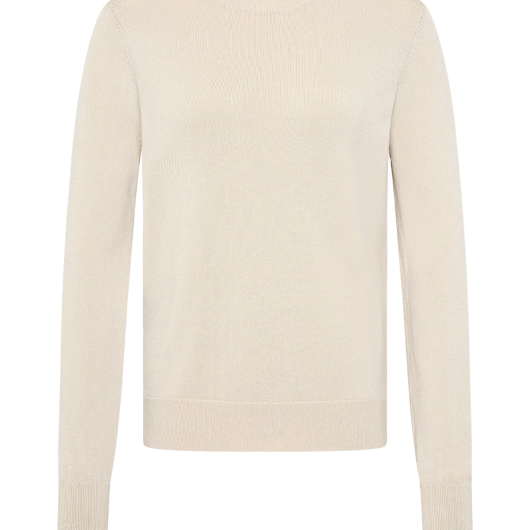 St. Agni | Classic Crew Neck Sweater in Cream Creme | The UNDONE