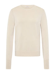 St. Agni | Classic Crew Neck Sweater in Cream Creme | The UNDONE
