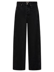 St. Agni | Mid Rise Balloon Jeans in Washed Black | The UNDONE