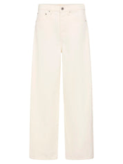 St. Agni | Mid Rise Balloon Jeans in White | The UNDONE