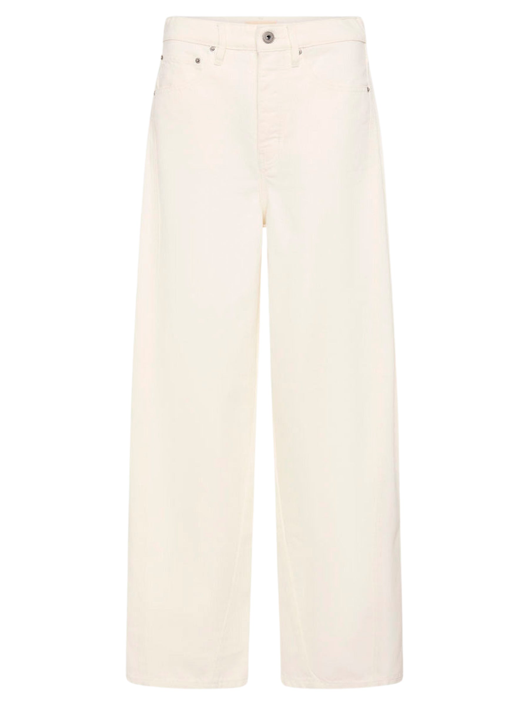 St. Agni | Mid Rise Balloon Jeans in White | The UNDONE