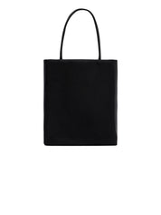 The Row | Cecily Mini Satin Shopper in Black | The UNDONE