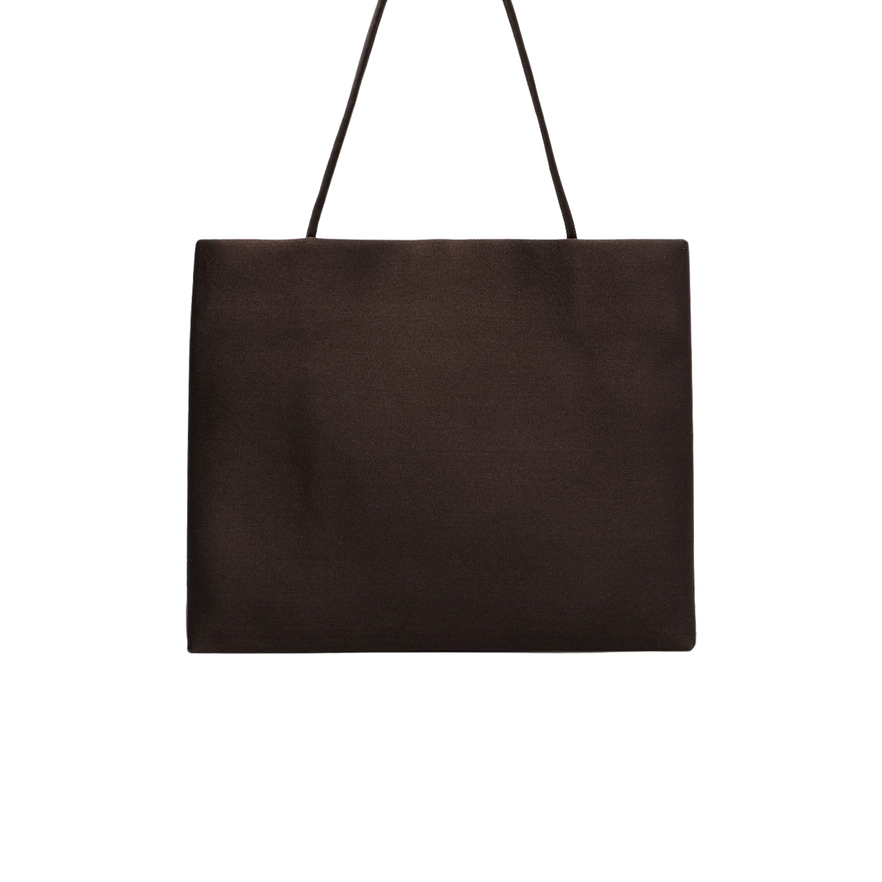 The Row | Cecily Satin Shopper in Brown | The UNDONE