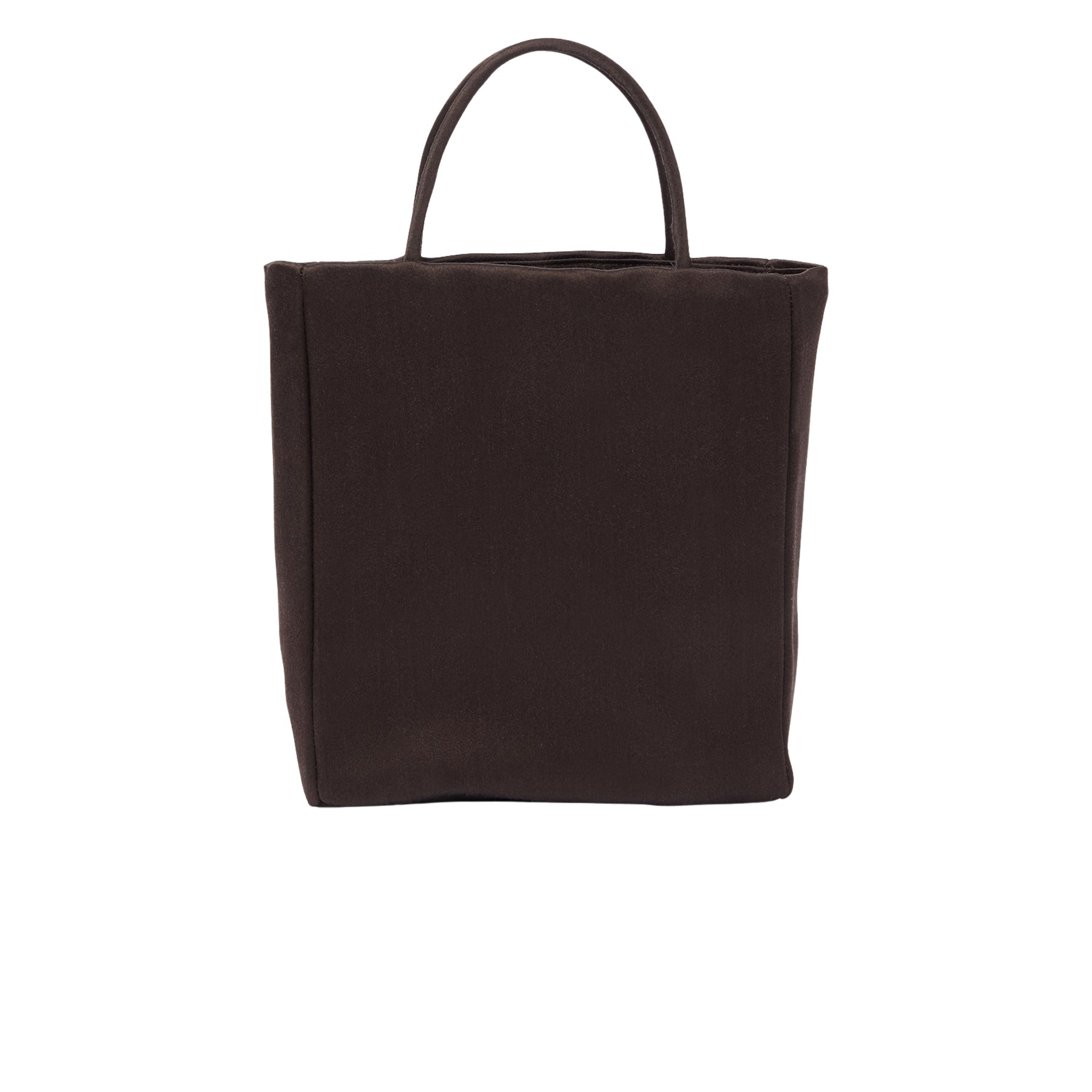 The Row | Cecily Satin Tote Bag in Brown | The UNDONE
