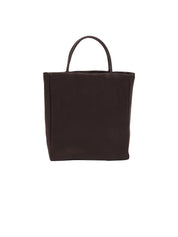 The Row | Cecily Satin Tote Bag in Brown | The UNDONE