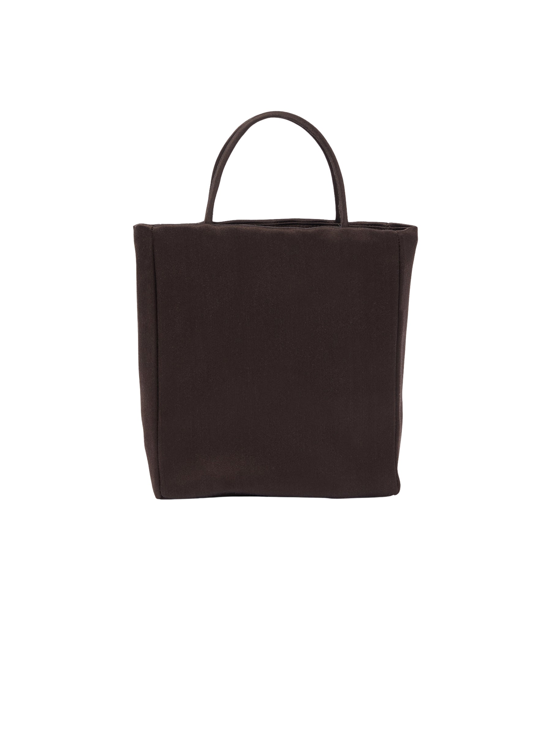 The Row | Cecily Satin Tote Bag in Brown | The UNDONE