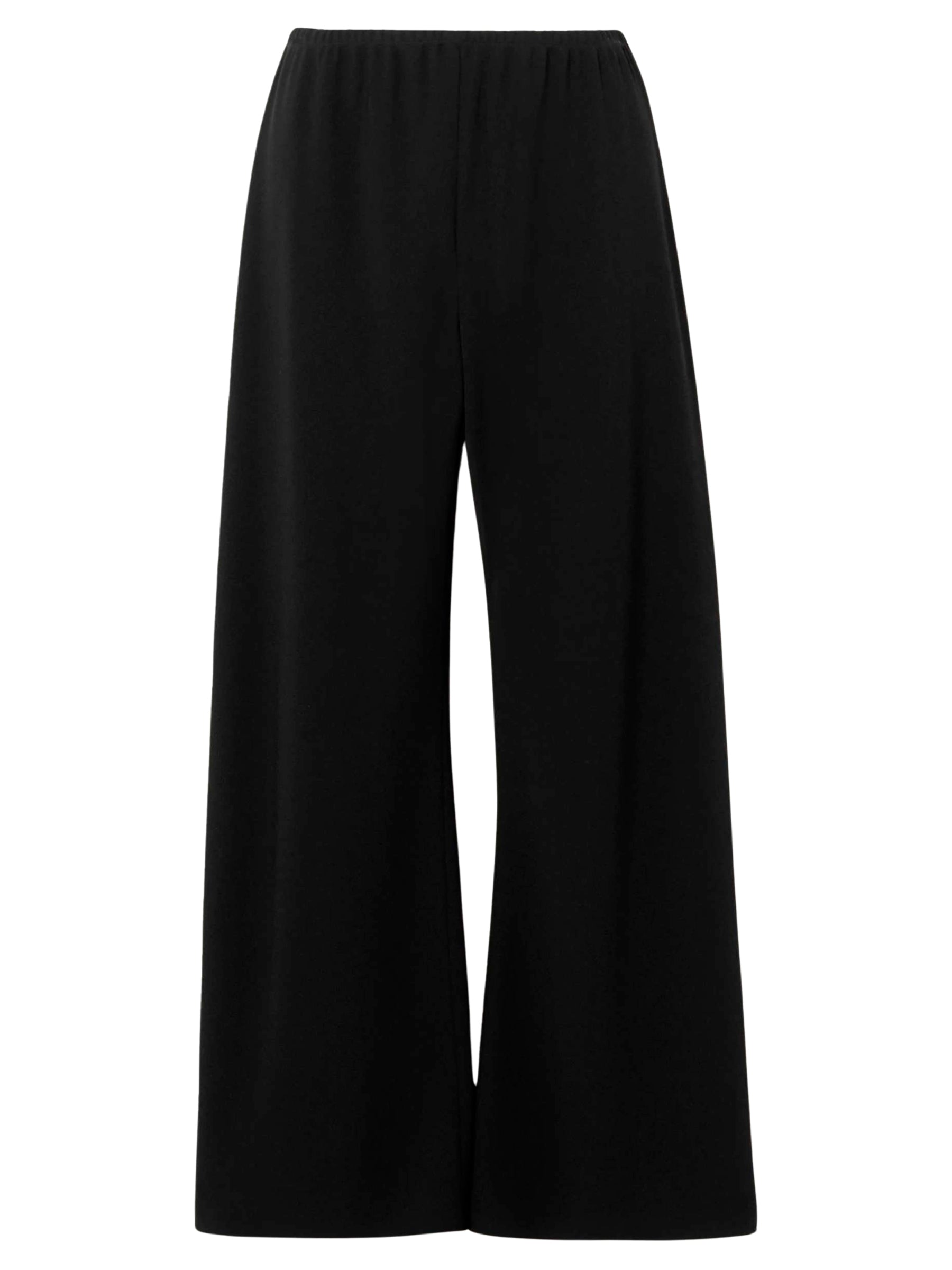 The Row | Gala Crepe Wide-Leg Pants in Black | The UNDONE