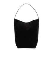 The Row | N/S Park Large Suede Tote Bag in Black | The UNDONE