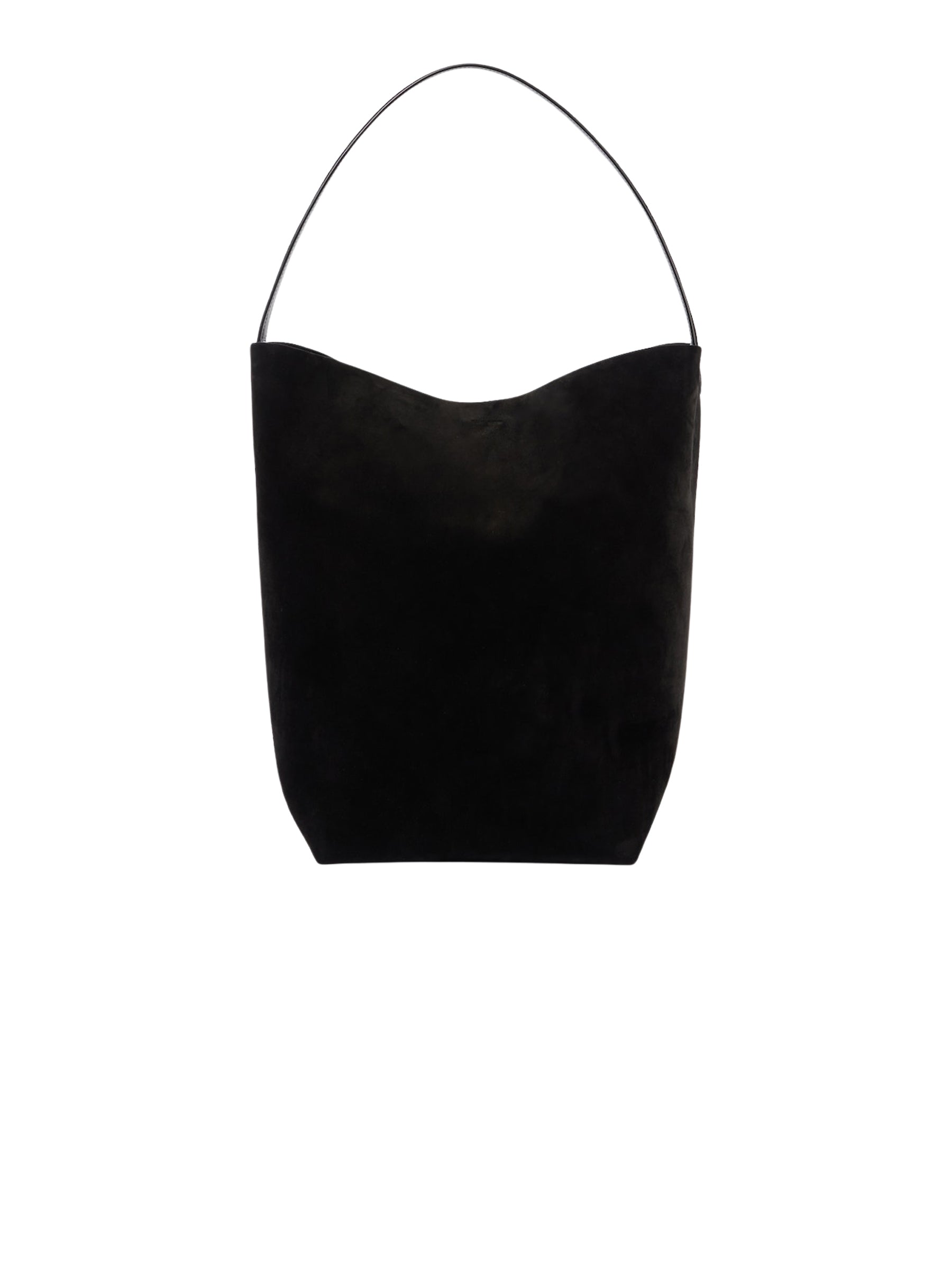 The Row | N/S Park Large Suede Tote Bag in Black | The UNDONE