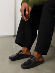 Gommino Embellished Leather Slippers