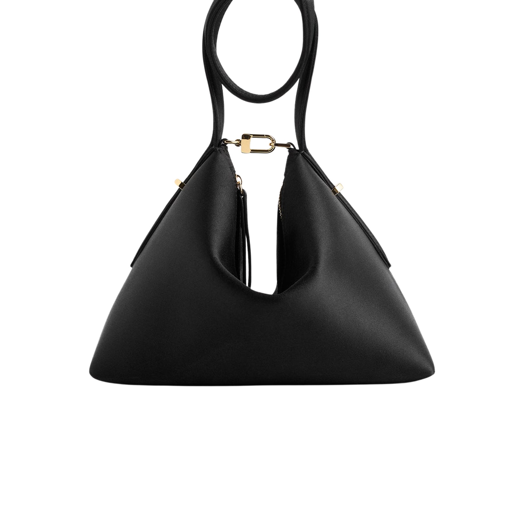 TOTEME | Bevel Satin Wristlet in Black | The UNDONE