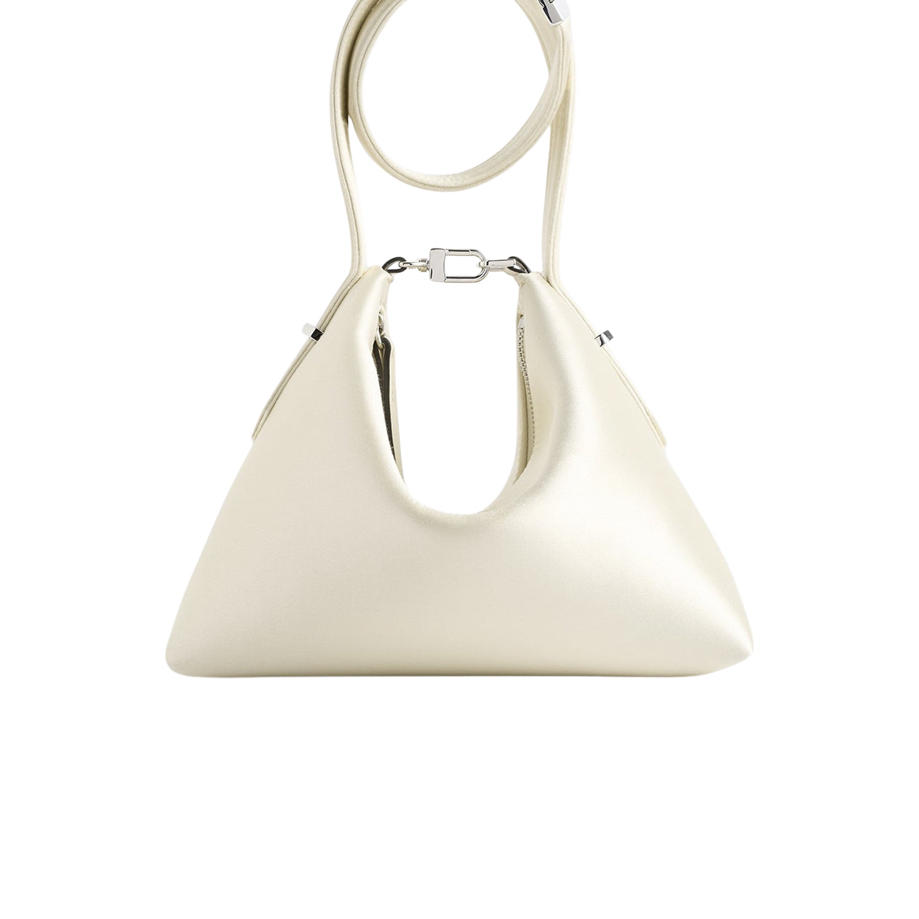 TOTEME | Bevel Satin Wristlet in White Ecru | The UNDONE