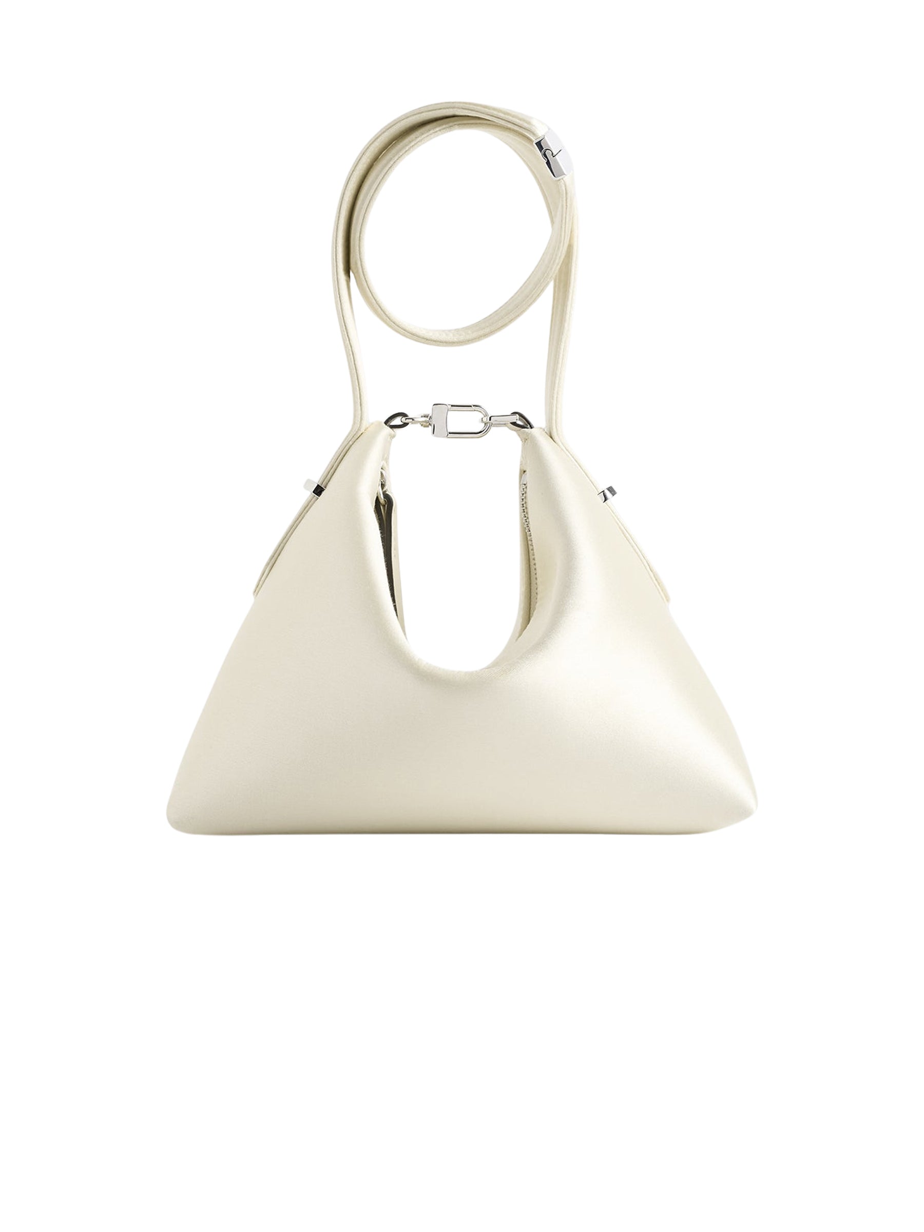 TOTEME | Bevel Satin Wristlet in White Ecru | The UNDONE