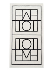 TOTEME | Monogram Jacquard Beach Towel in Ivory Tofu | The UNDONE