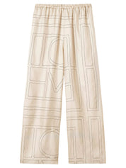 TOTEME | Monogram Silk PJ Bottoms in Ivory | The UNDONE